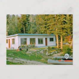 Cabina en la tarjeta postal Bednesti Lake 1961