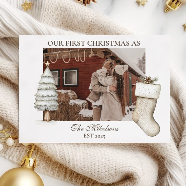 Cabina Rústica Primera Foto Pareja De Navidad (Subido por el creador)