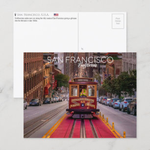 Cable Car, San Francisco, postal de los Estados Un