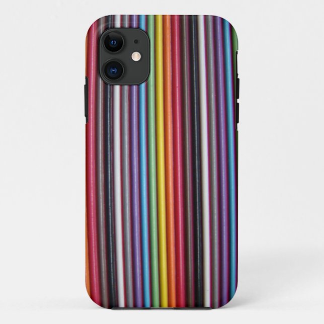 Cable de cinta arcoiris Textura iPhone 5 Funda (Reverso)