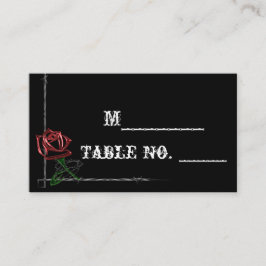 Cableado de púas gótico y tarjeta de plaza Boda Ro