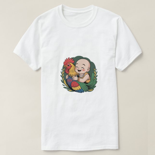 Cables y camisetas | Chloe Baby Abraza El Rooster (Diseño del anverso)