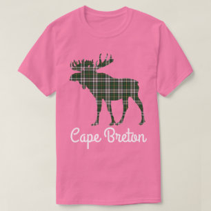 Cabo Bretón tartán moose linda camisa rosa N.S.