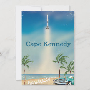 Cabo Kennedy vintage Saturn cinco posters de cohet