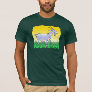 Cabra en la camiseta de la hierba