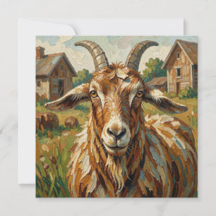 Cabra Impasto en una granja Arte