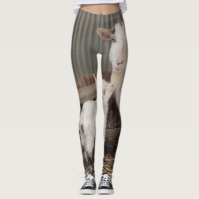 Cabra Mamá y Niña Leggings (Anverso)