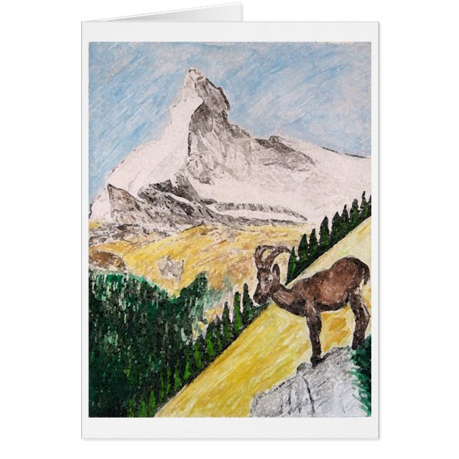 Cabra montés Overviewing Cervino (Frente)