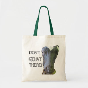 Cabra "¡NO VAYAS ALLÍ!" Bolso de tela