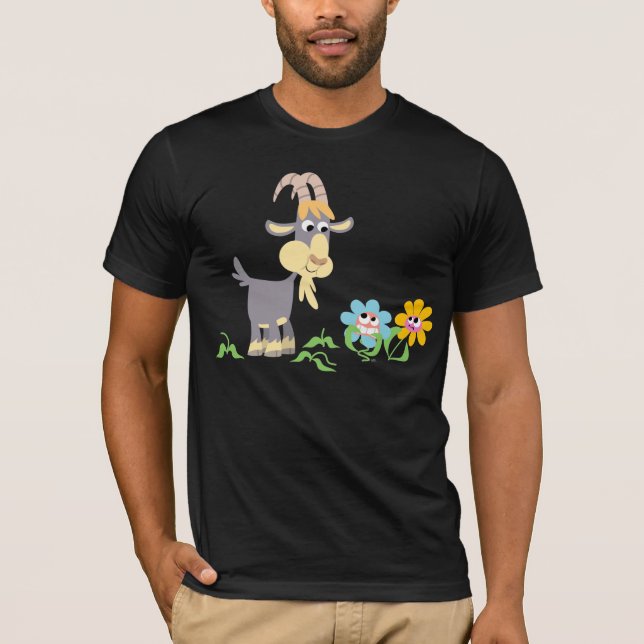 Cabra Personalizado y camiseta con flores (Anverso)