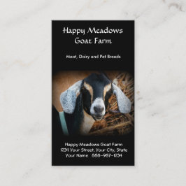 Cabra que cultiva o que cría la tarjeta de visita