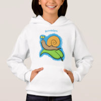 Caca, caracol feliz en un ilustracion personalizad