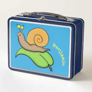 Caca, caracol feliz en un ilustracion personalizad