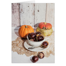 Cacahuete de otoño rústico estacional y vida de ca