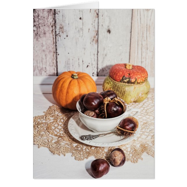 Cacahuete de otoño rústico estacional y vida de ca (Frente)