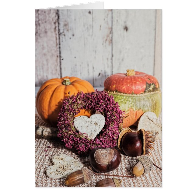 Cacahuete de otoño rústico estacional y vida de ca (Frente)