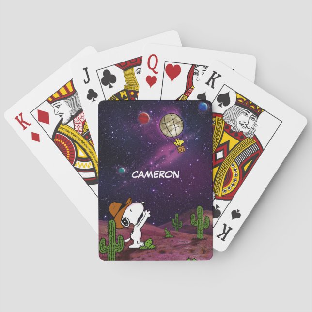 Cacahuetes | Cartas de juego de Cowboy Snoopy y Wo (Reverso)