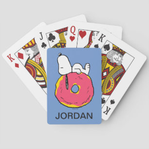 Cacahuetes   Cartas de juego de donut rosado Snoop