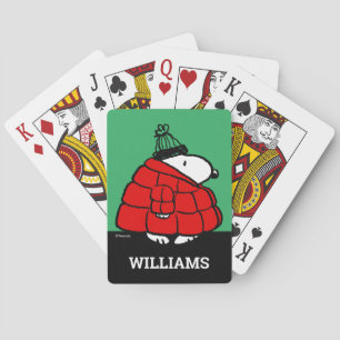 Cacahuetes Cartas de juego de la Chaqueta Snoopy