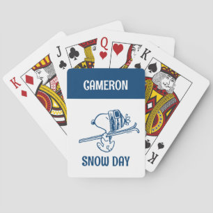Cacahuetes   Cartas de juego de Snoopy Ski Trip