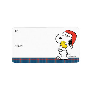 Cacahuetes   Etiqueta de regalo Snoopy & Woodstock