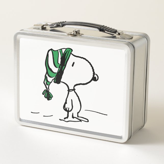 Cacahuetes | Gorra de nieve verde de Snoopy (Anverso)