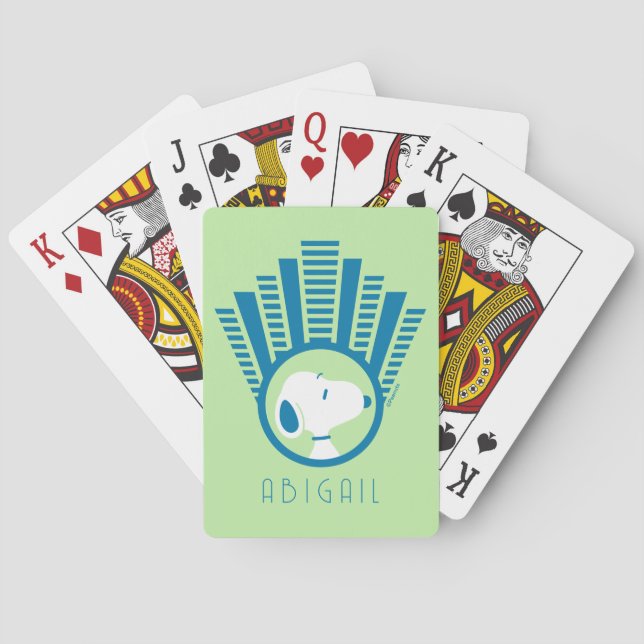 Cacahuetes | Snoopy Blue Deco Sueños Jugando Carta (Reverso)