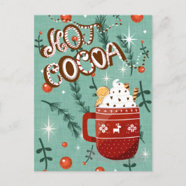 Cacao Caliente - Taza azul de Navidad