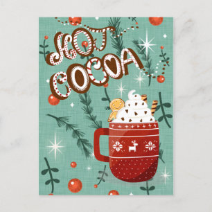 Cacao Caliente - Taza azul de Navidad