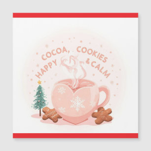 Cacao, Galletas y Calma – Camiseta Navideña Pastel