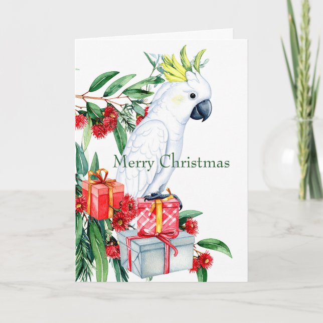 Cacatúa Blanca Presenta Feliz Navidad (Anverso)