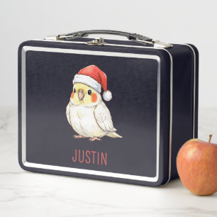 Cacatúa de Navidad personalizada con sombrero de S