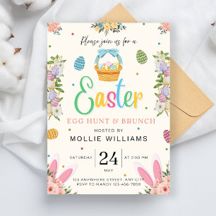 Cacería de huevos de Pascua y invitación móvil de