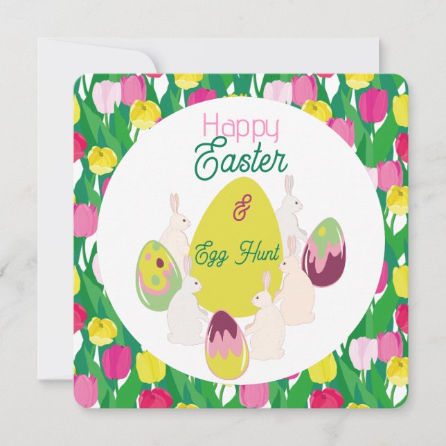 Cacería de huevos. Invitación (Anverso)