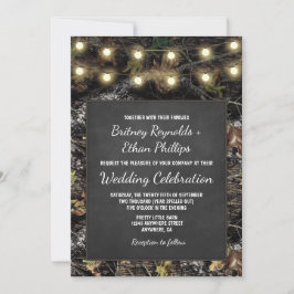 Cacería de invitaciones a la boda rústica de Camo 