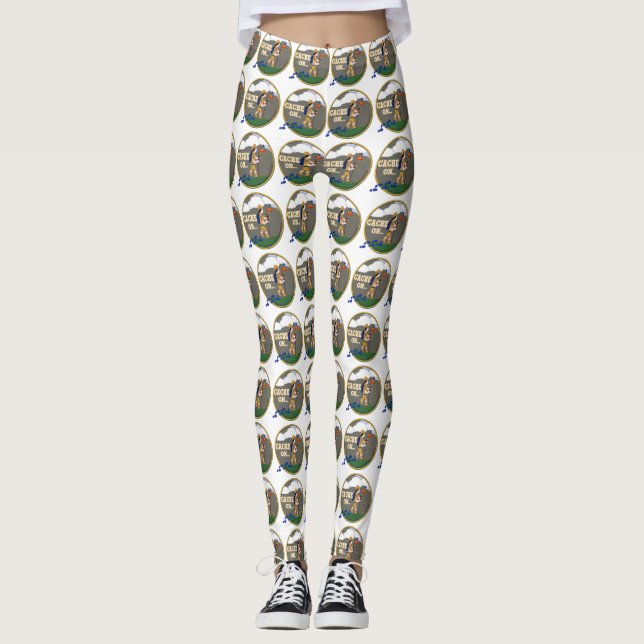 CACHÉ EN CHICA - GEOCACHING Leggings (Anverso)