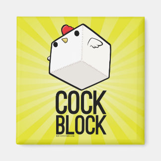 cacheo con imán de texto lindo cubo de pollo