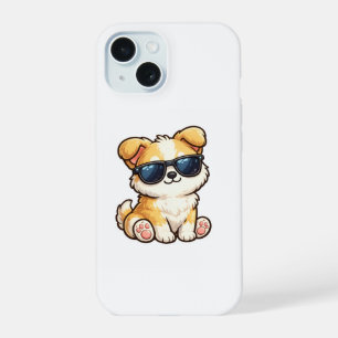 Cachorro Adorable con Gafas de Sol Diseño Kawaii