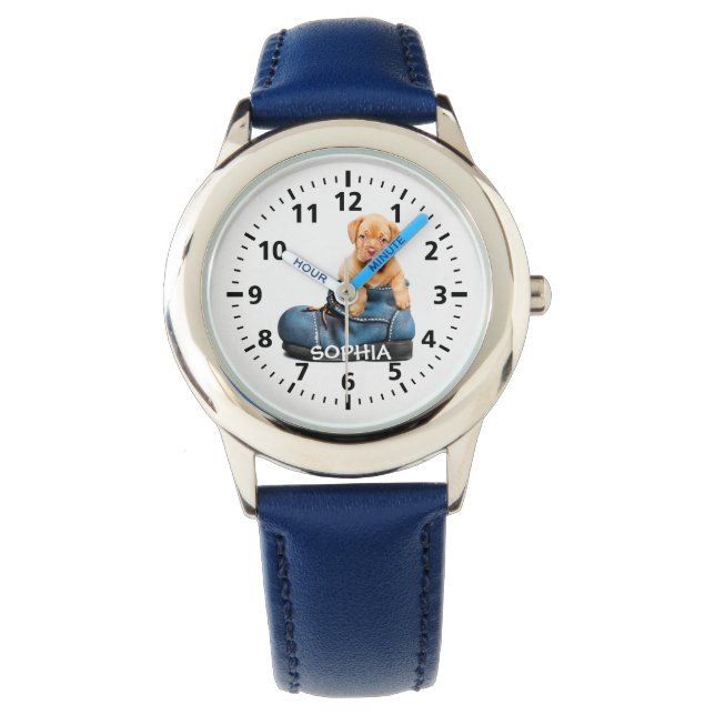 Cachorro adorable en el reloj de pulsera infantil  (Anverso)