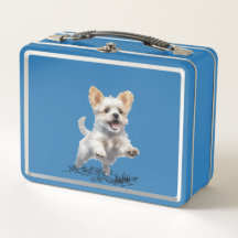 Cachorro Adorable para Caja de Almuerzo de Metal