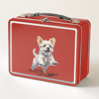 Cachorro Adorable para Caja de Almuerzo de Metal