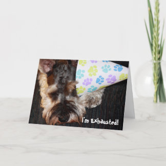 Cachorro agotado con tarjeta de cumpleaños Gorra F