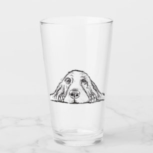 cachorro basset hound negro blanco ojos de perro s