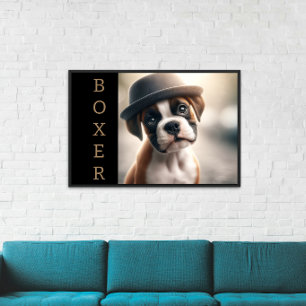 Cachorro Boxer Adorable – Arte Canino con Estilo
