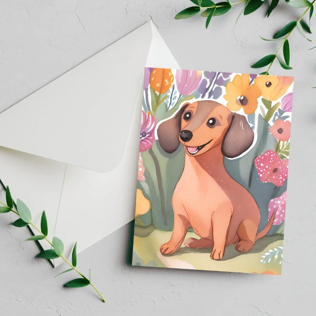 Cachorro Dachshund | Tarjeta de Mascota de Perro A (Subido por el creador)