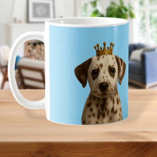 Cachorro dálmata en copa de oro