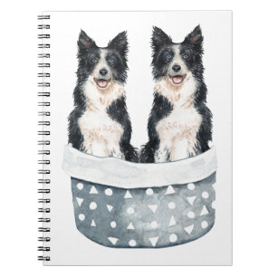 Cachorro de Border Collie Adorable Cuaderno de Acu
