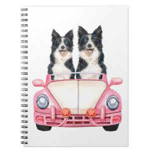 Cachorro de Border Collie Adorable Cuaderno de Acu