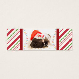 Cachorro de cachorro en un Navidad de Sombrero Roj