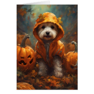 Cachorro de calabaza otoñal